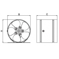 Ventilator industrial aRw Ø 210/ 370mc/h-Ventilatoare recirculare 